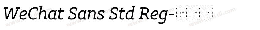WeChat Sans Std Reg字体转换